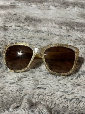 Dolce & Gabbana DG4226 Lace Cat Eye Sunglasses Gold Brown